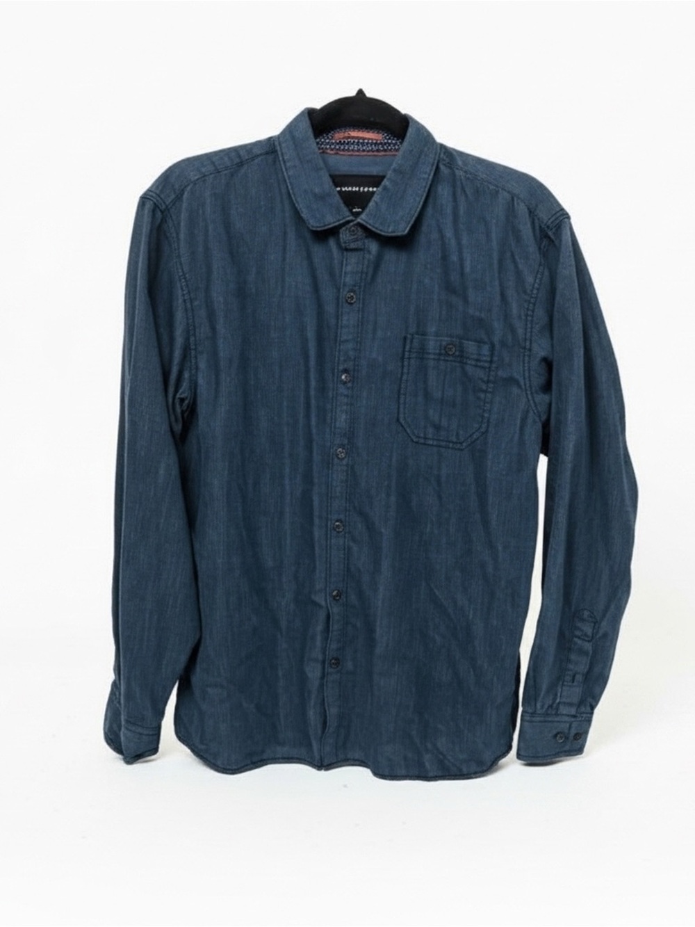 Signature Studio Men's Navy Button-Down Long-Sleeve Shirt